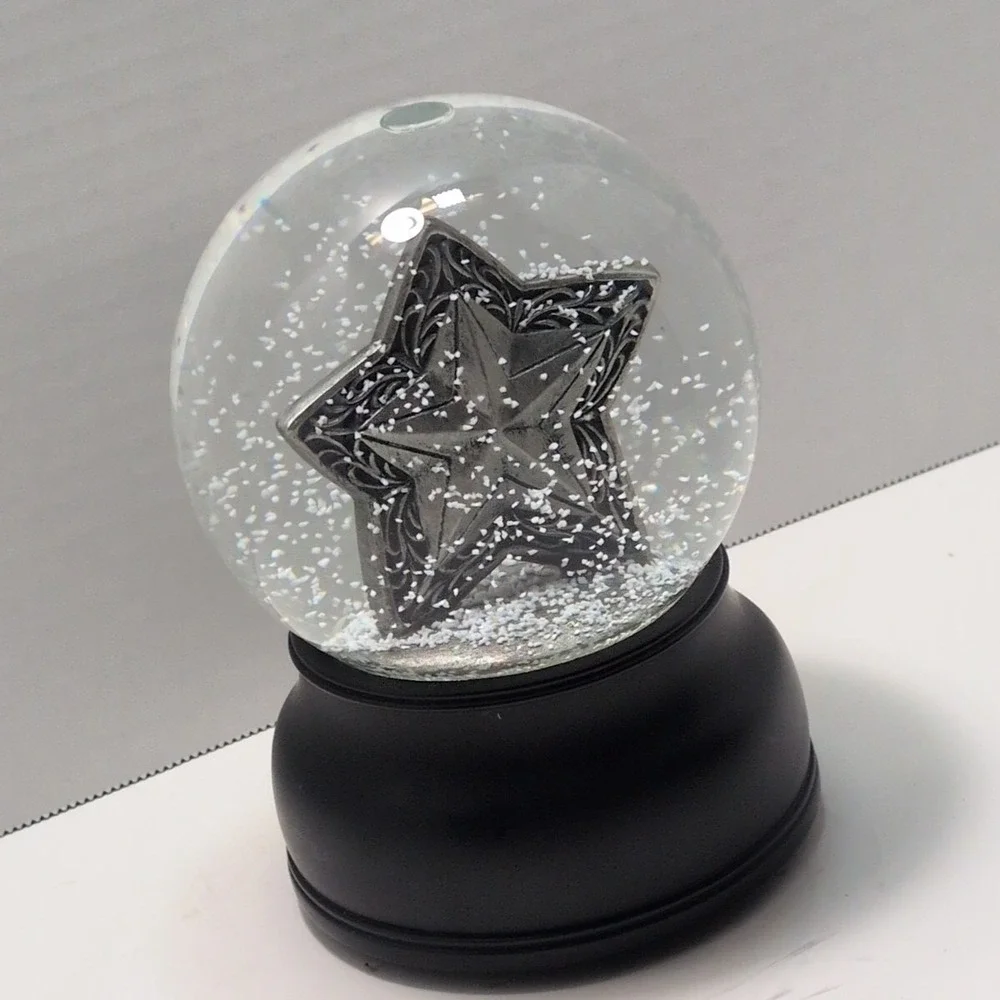 TV Christmas Star Musical Waterglobe‎ with Snow Xmas Rare